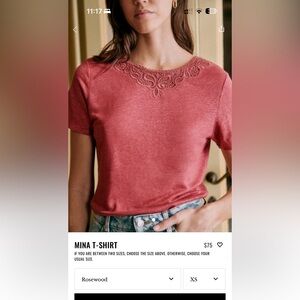 Sezane Mina top in Risewood, NWOT - reversible, XS